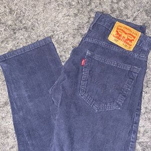 Levis 502 corduroy navy blue jeans
